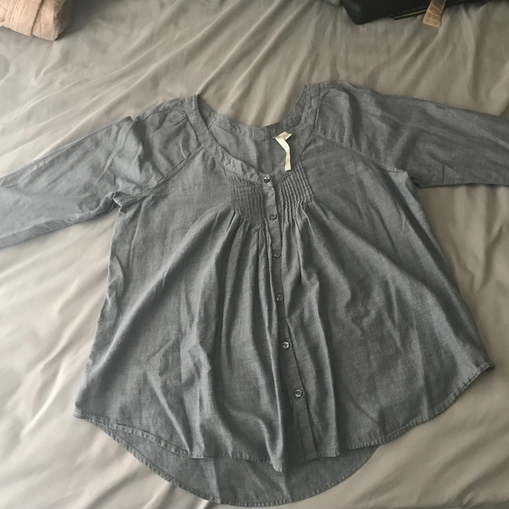 Lauren Conrad Chambray Button Down - Large